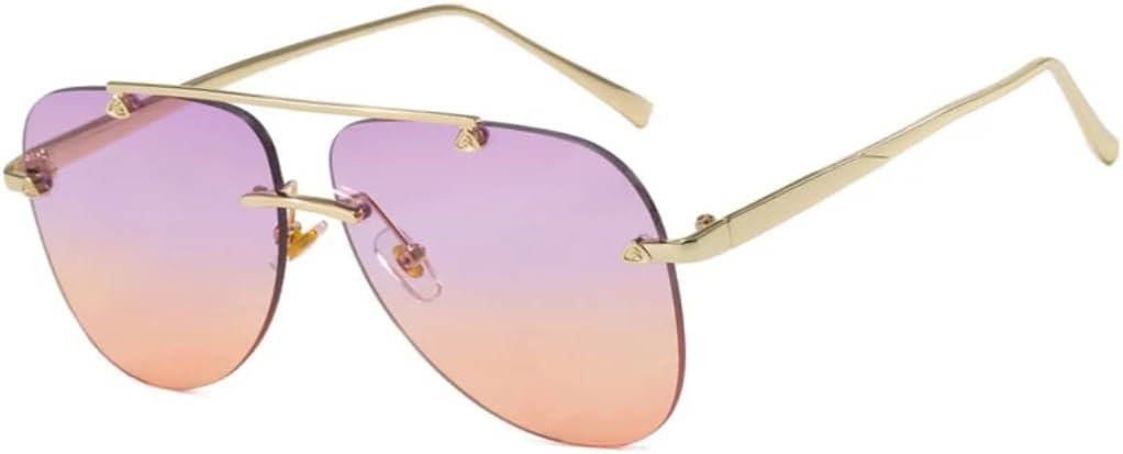 

Солнцезащитные очки с защитой от УФ-излучения UV400 | Увеличенная металлическая оправа | Линзы конфетных цветов для занятий спортом на открытом воздухе и вождения DSVIGF, Gold Purple Orange