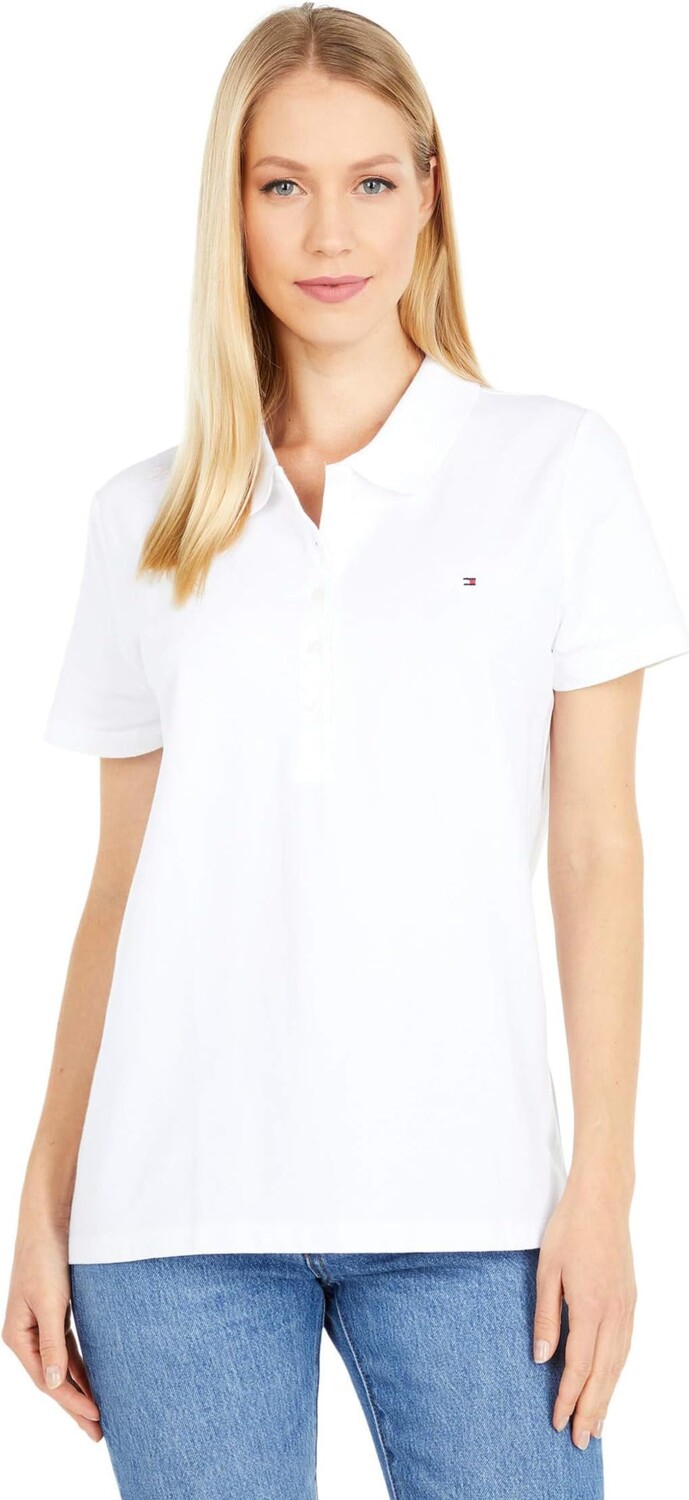 

Рубашка-поло Solid Short Sleeve Polo Tommy Hilfiger, белый