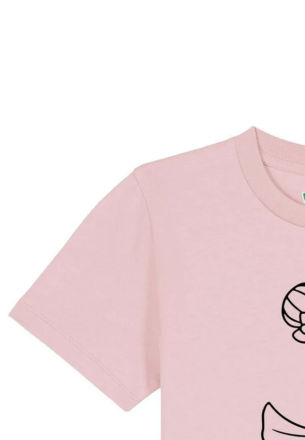 Футболка с принтом балерины Watapparel, Cotton Pink — фото 4