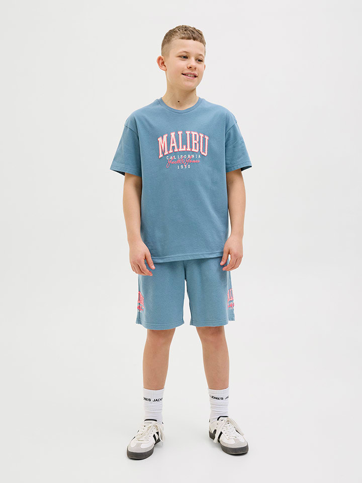 JACK & JONES Junior Спортивные шорты «Кейн» светло-голубого цвета — фото 4