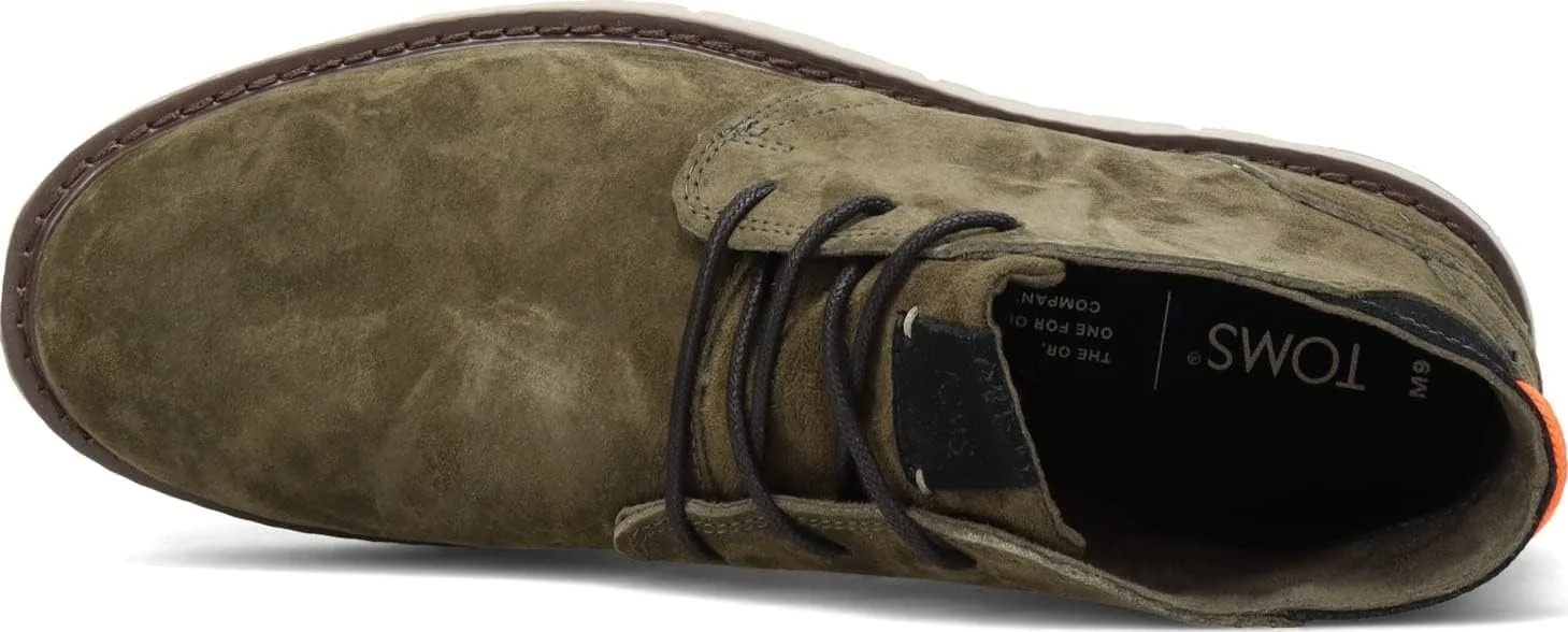 Мужские ботинки TOMS Navi выполнены в цвете и обрамлены деревянной рамой, зеленый — фото 4