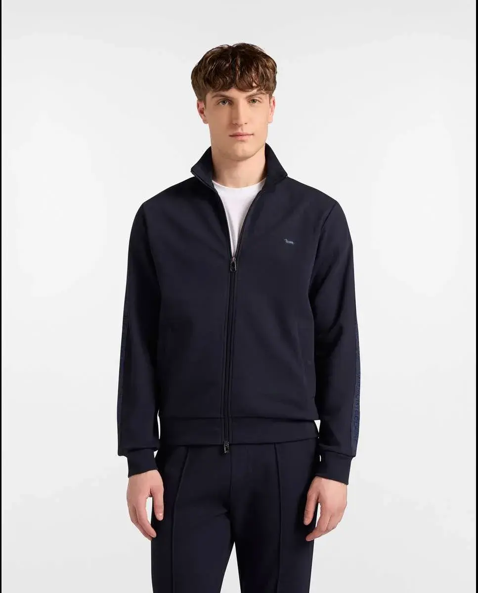 

Мужская спортивная куртка с застежкой-молнией, однотонная Harmont&Blaine, темно-синий