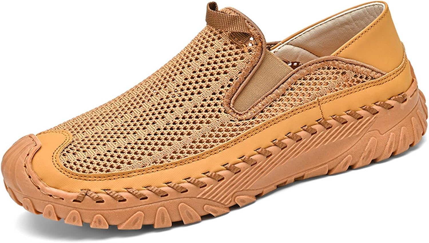 

Мужские повседневные ручные лоферы из дышащей сетки с вырезами, легкие и стильные, с мягкой подошвой, и на улице Vannida, коричневый