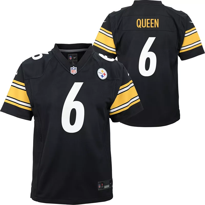 

Черная игровая майка Nike Youth Pittsburgh Steelers Патрик Куин #6