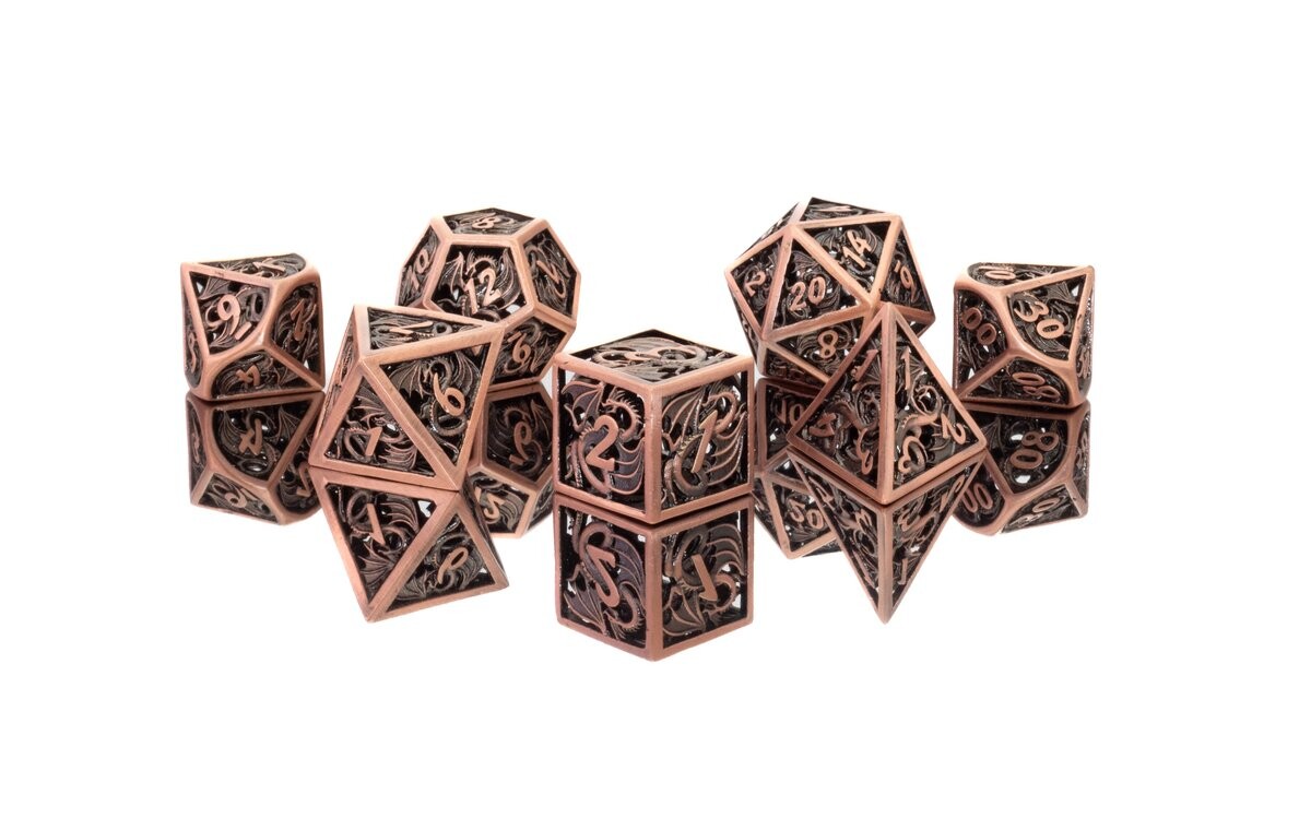 

Набор кубиков для ролевой игры Tomb of Dragons из 7 металлических кубиков RGFK