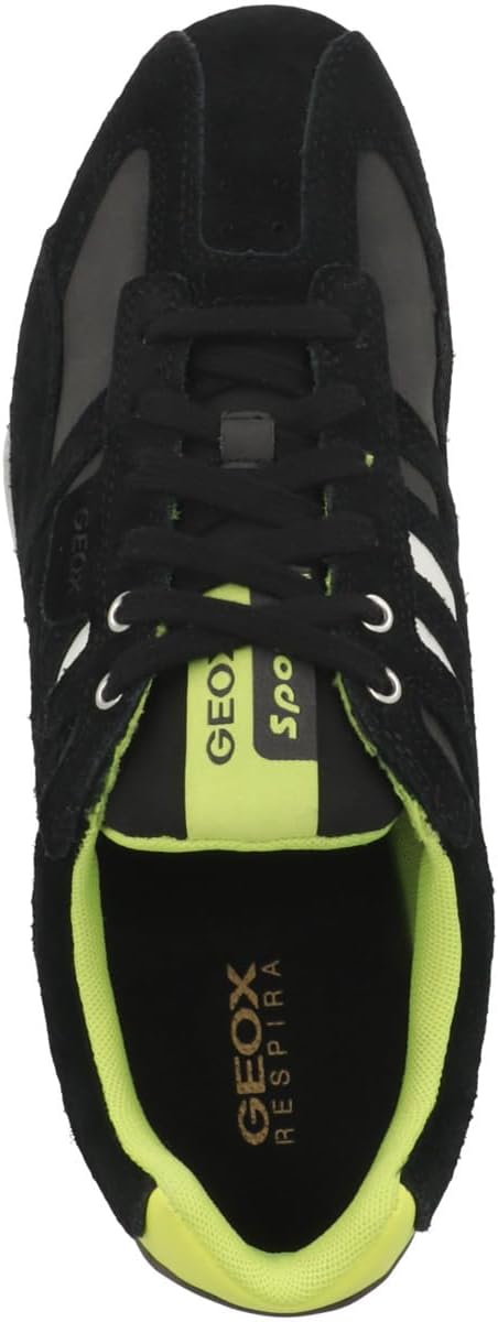Мужские модные кроссовки Geox Uomo Snake, черный/желтый — фото 2