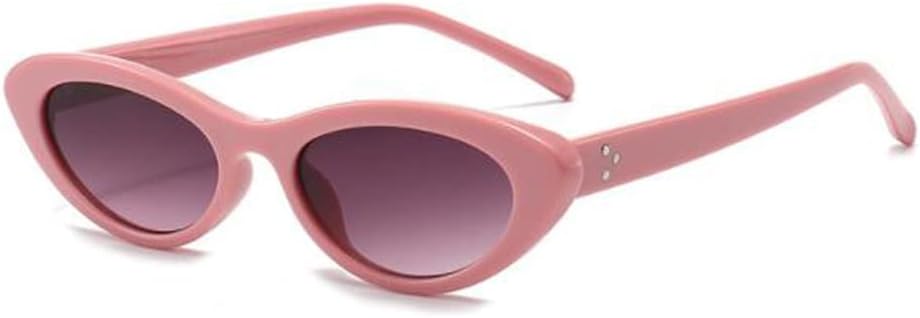 

Солнцезащитные очки с металлическими шарнирами, маленькая оправа, овальная форма, женские, в стиле ретро, ​​для активного отдыха, с защитой от ультрафиолета Weloveushop, Pink Frame Double Gray Flakes