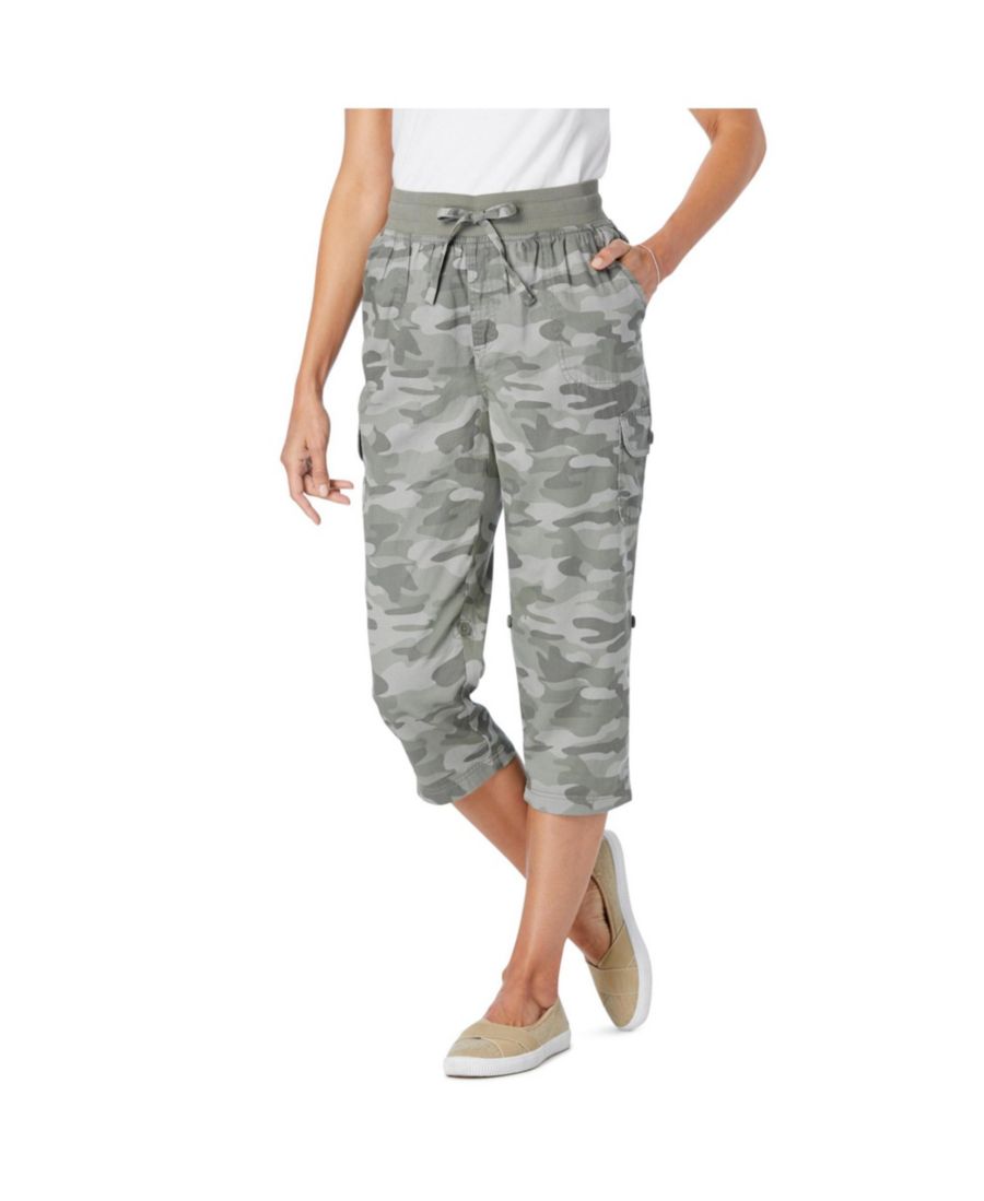 

Женские брюки-капри/бермуды Within Convertible Length Cargo Woman Within, Olive green camouflage