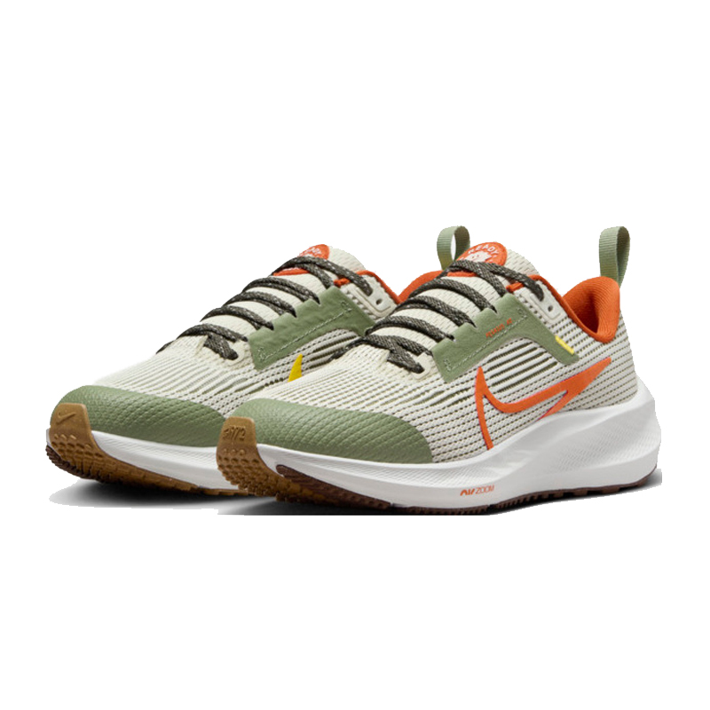 Nike Air Zoom Pegasus 40 Маслянисто-зеленый Оранжевый Костровый GS Белый Зеленый — фото 2