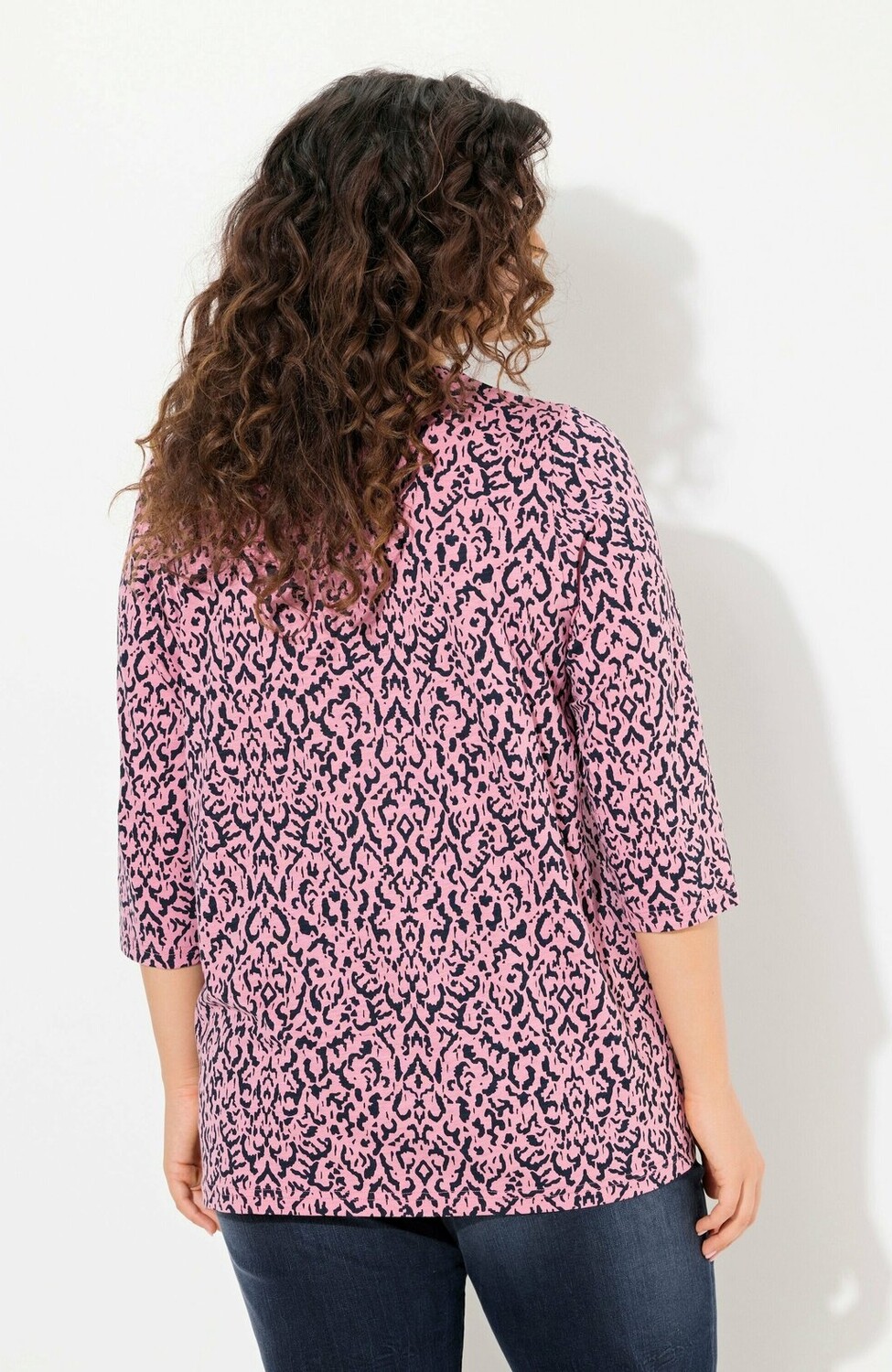

Топ с длинными рукавами GEOMETRIC 3/4 SLEEVE TEE Ulla Popken, цвет Berry