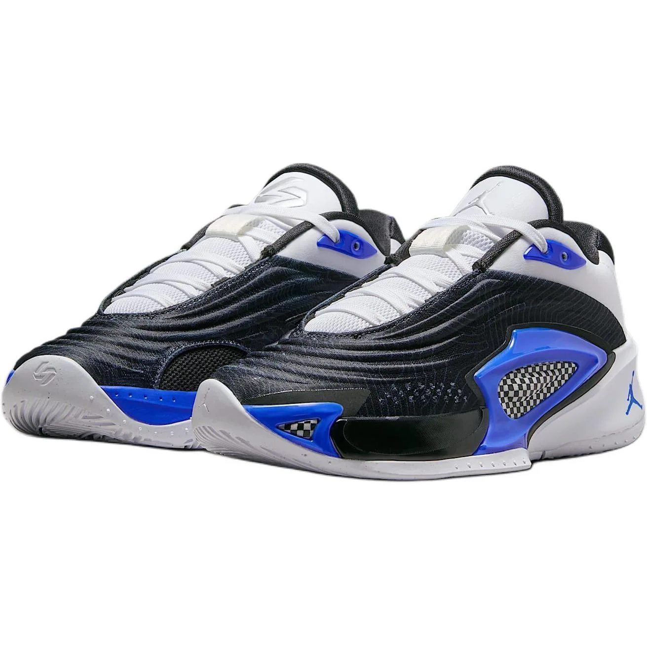 Jordan Luka 3 Slip Resistant Abrasion Resistant низкие детские баскетбольные кроссовки Black/White/Blue для подростков — фото 4