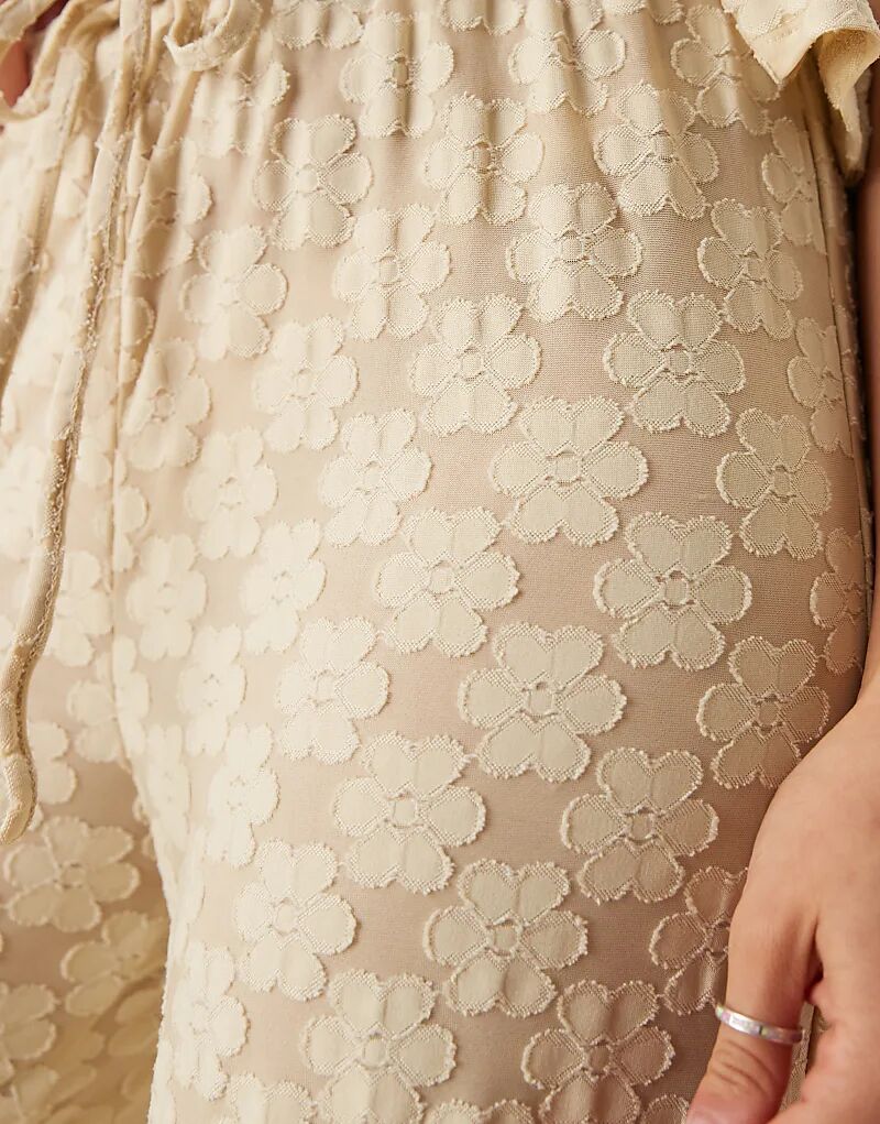 

Широкие брюки с цветочным кружевом ASOS DESIGN