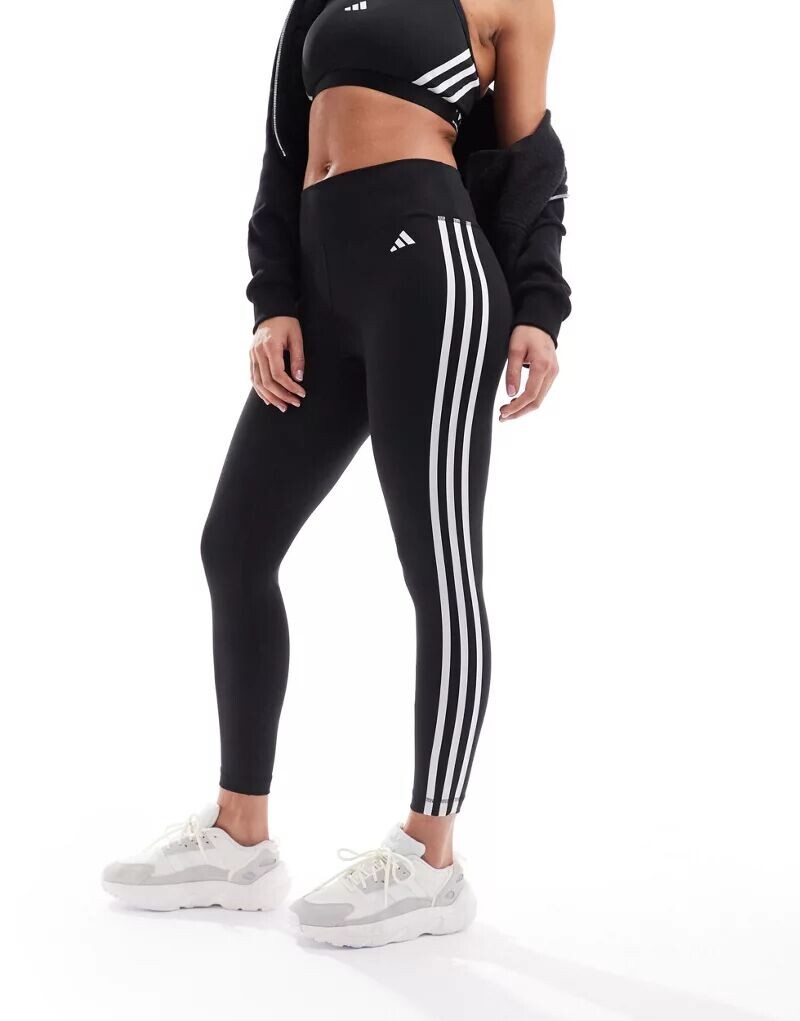 

Черные леггинсы с 3 полосками adidas Training Train Essentials adidas performance