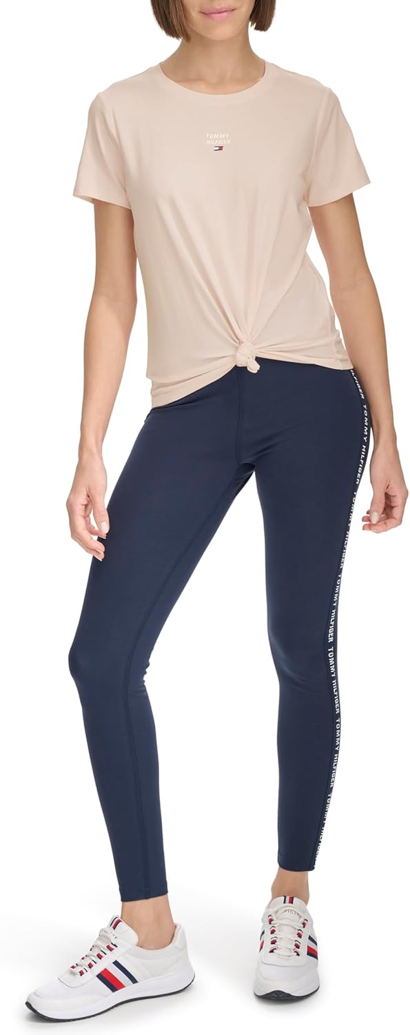 

Женская футболка с короткими рукавами и принтом логотипа Tommy Hilfiger, Pebble