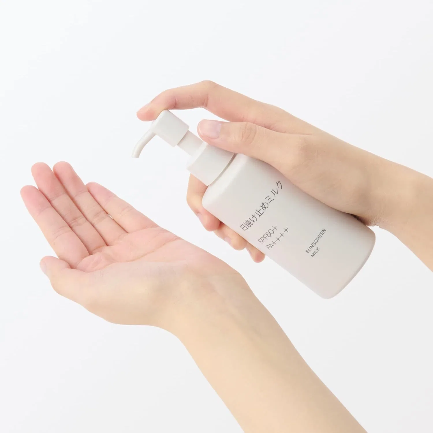 Солнцезащитное молочко SPF50+ PA++++, белый, MUJI, 150 г — фото 3