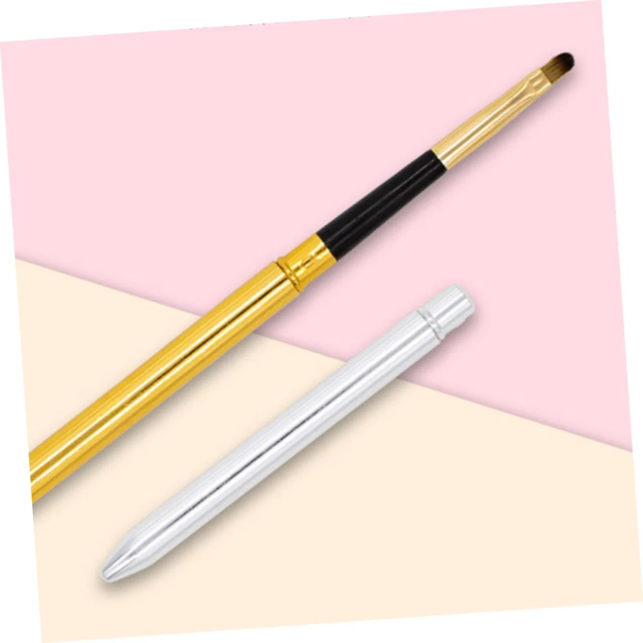 Набор кистей для губ и теней IOBIDDYS 6 шт, золотой/серебряный/черный — фото 3