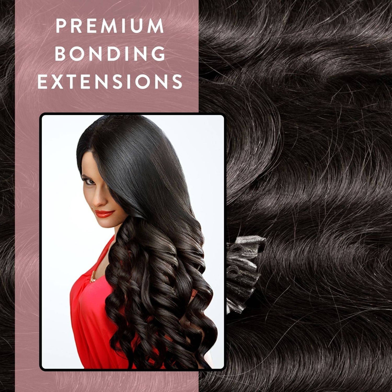 Накладные волосы bonding extensions premium echthaar #4/0 mittelbraun 0,8g Hair2Heart, 40cm, количество 25 шт. — фото 2