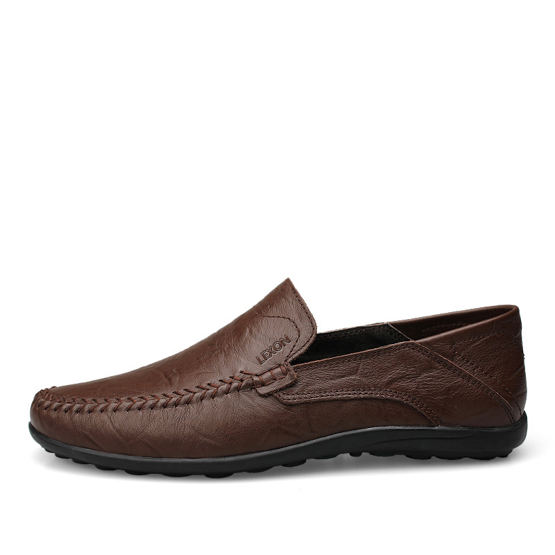 

LEXON Мокасины унисекс черно-синие в темно-коричневом цвете, цвет Dark Brown