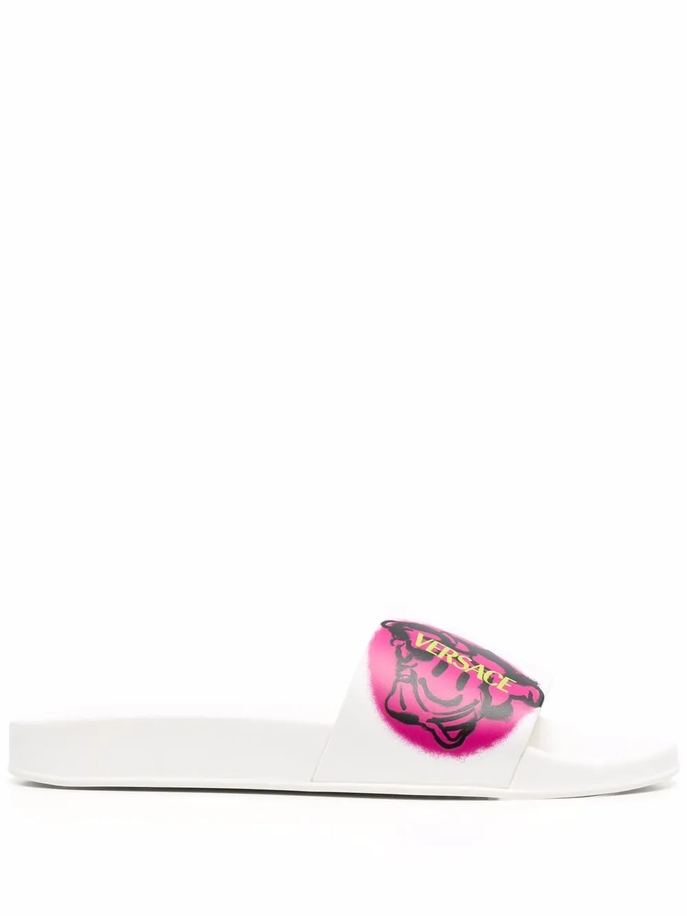 Шлепанцы с логотипом VERSACE, белый