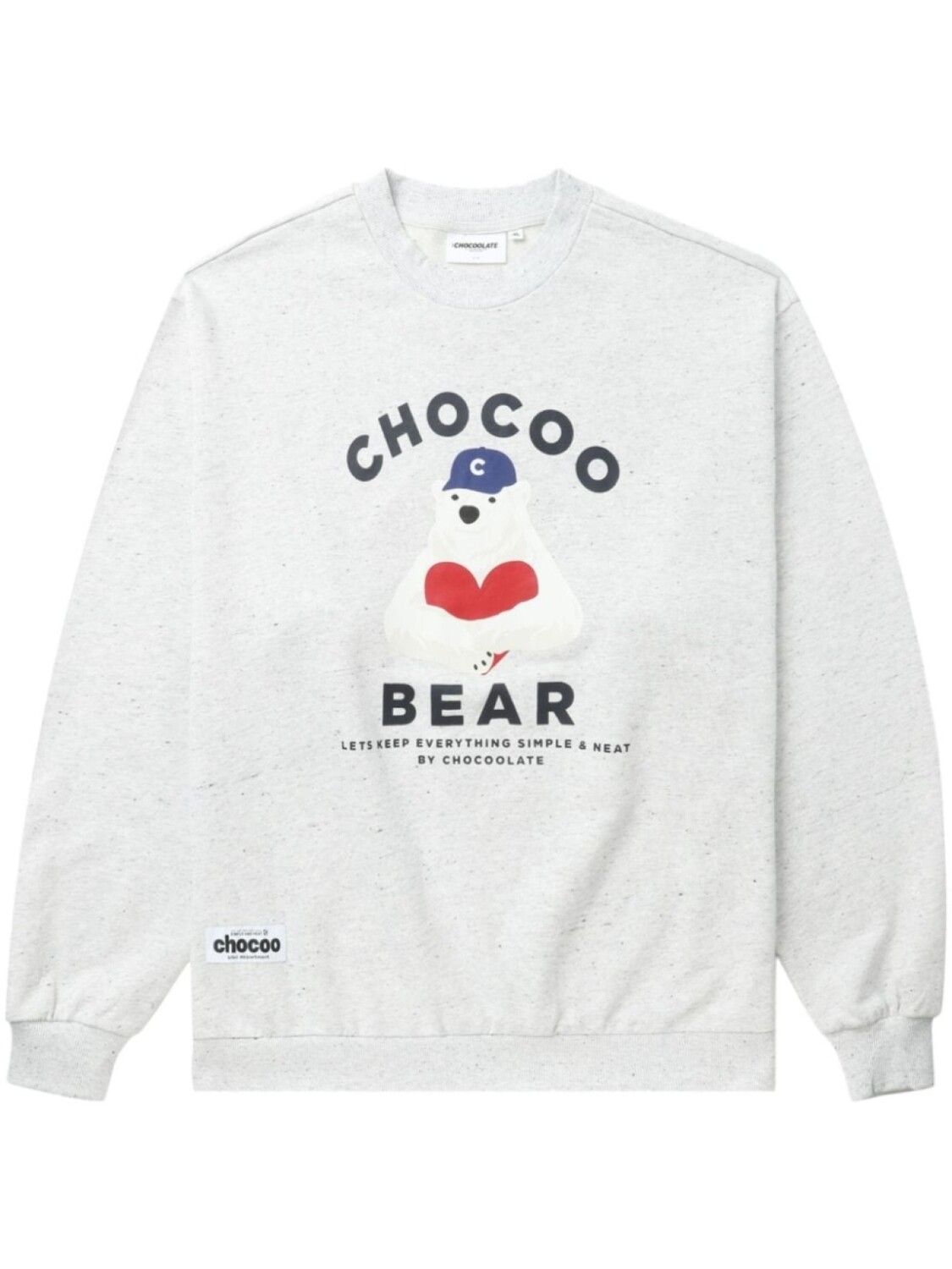 

Толстовка с принтом Chocoo Bear CHOCOOLATE, серый