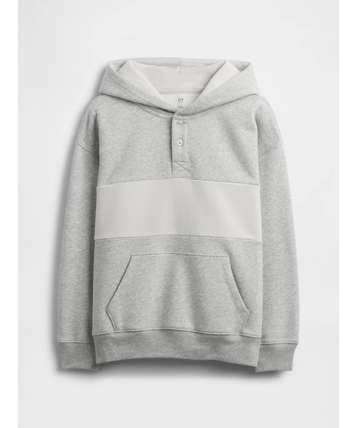 Худи-поло Gap Vintage Soft Relaxed Fit Henley (детское), тёмно-синий — фото 3