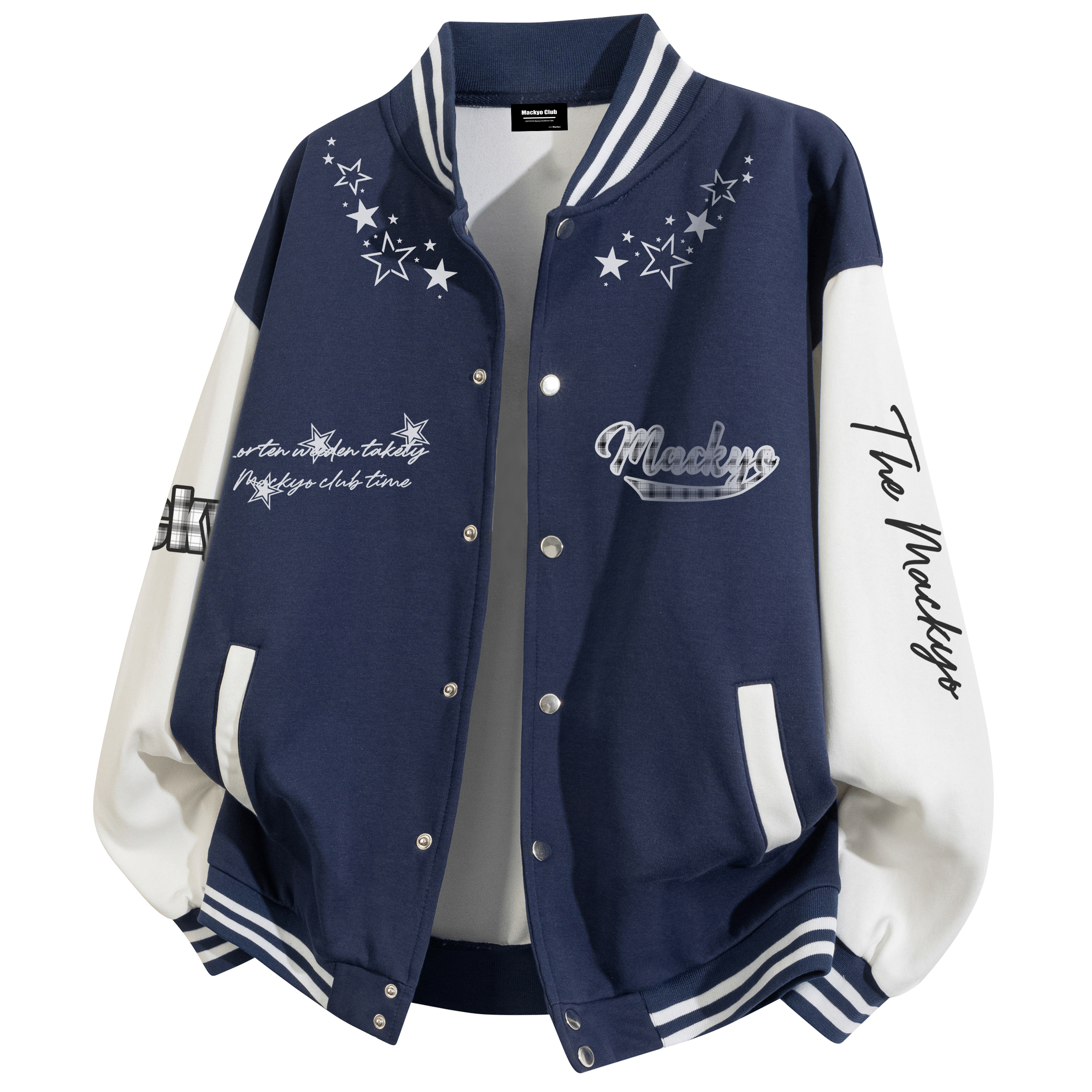 

Бейсбольная куртка SOORCHCE Unisex Mackyo, темно-синий fleece-lined upgraded