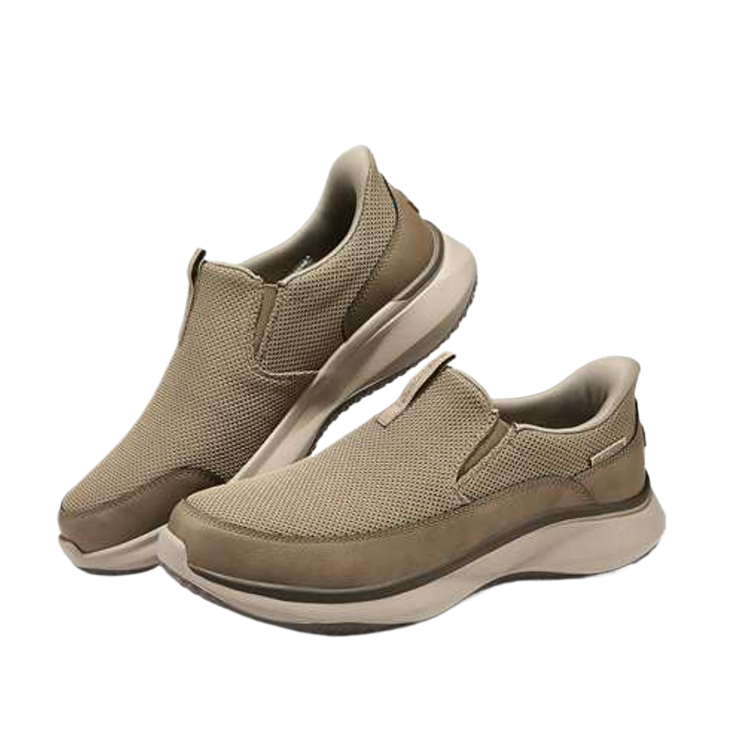 Мужские USA STREET WEAR кроссовки Low top для ходьбы с амортизацией Skechers, Taupe — фото 3
