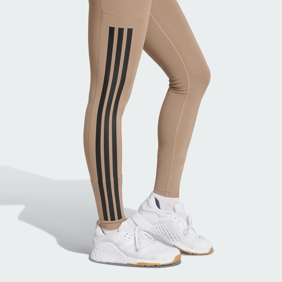Узкие спортивные брюки ADIDAS PERFORMANCE Optime, коричневый — фото 4