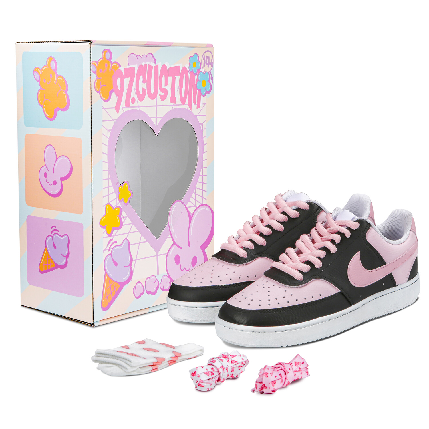 

Кроссовки Nike Court Vision 1 Skateboard Shoes Women's Low-Top Pink