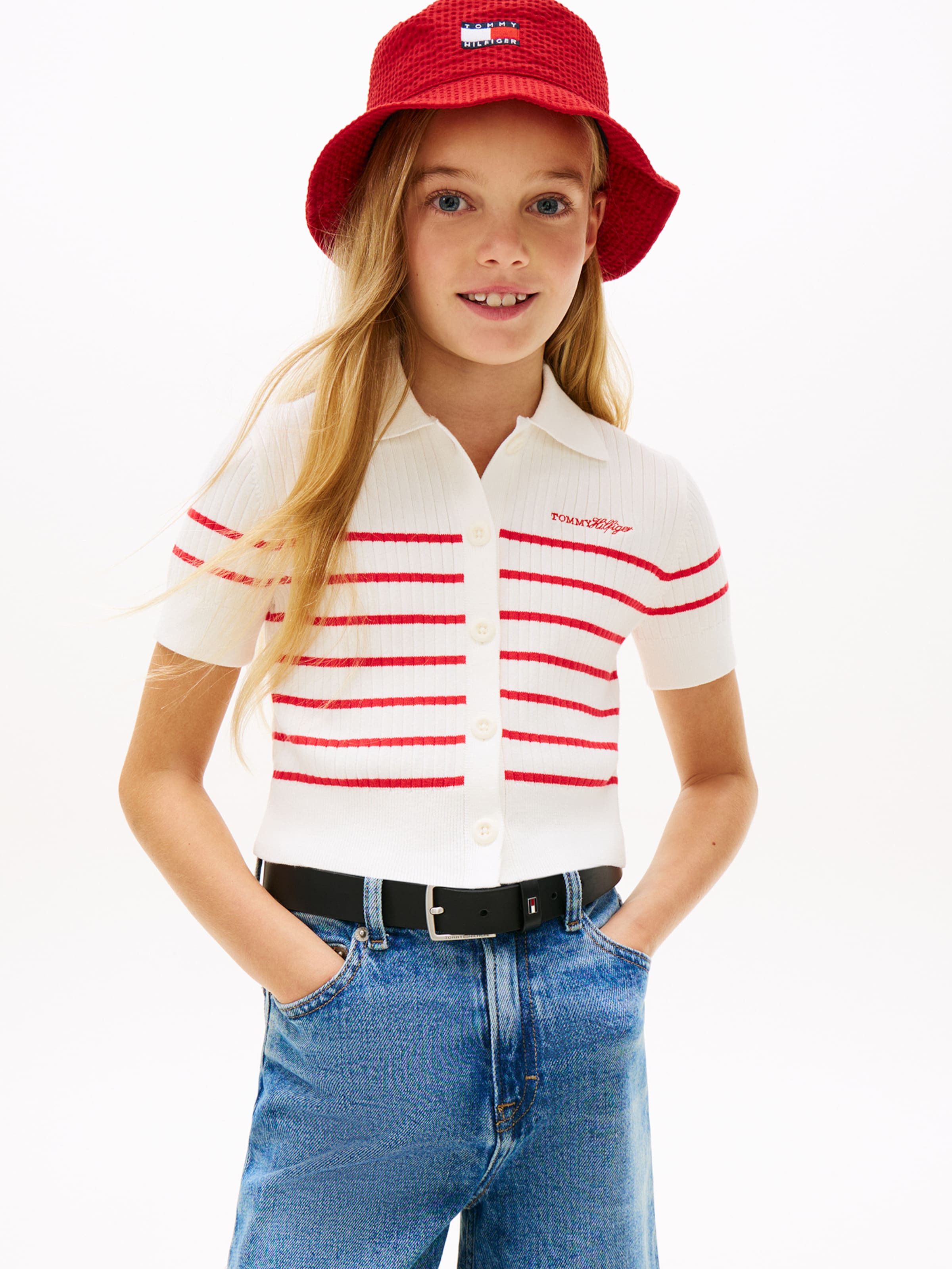 TOMMY HILFIGER Вязаный кардиган в белом цвете — фото 2