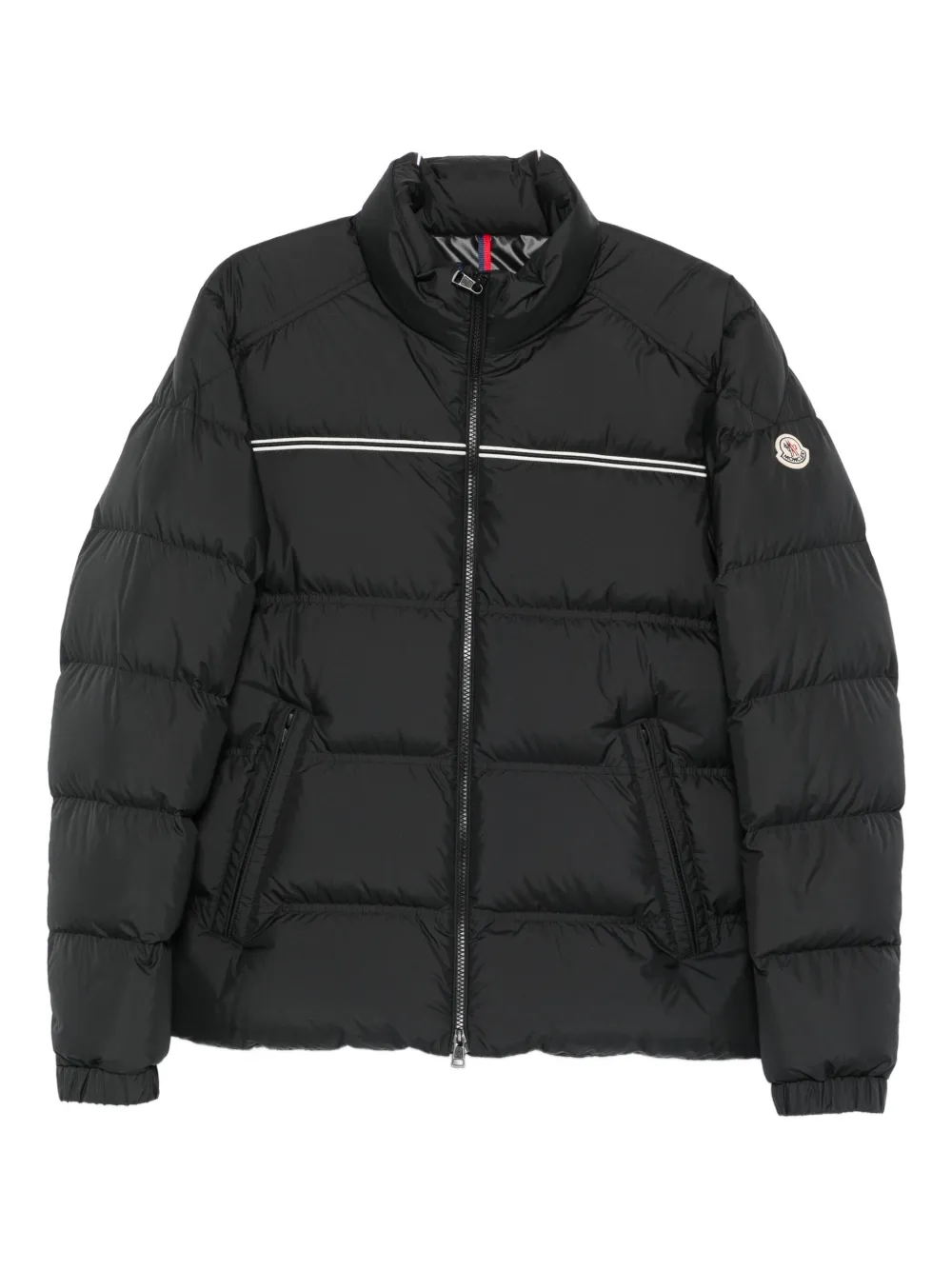 

Утепленная куртка с нашивкой-логотипом MONCLER, серый
