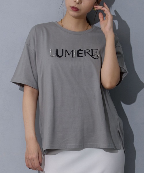 

NICOLE white Футболка с вышивкой, NICOLE, бело-серый