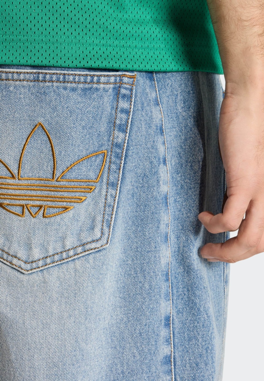 Adidas Originals Широкие джинсы 'DENIM' в синем дениме — фото 4