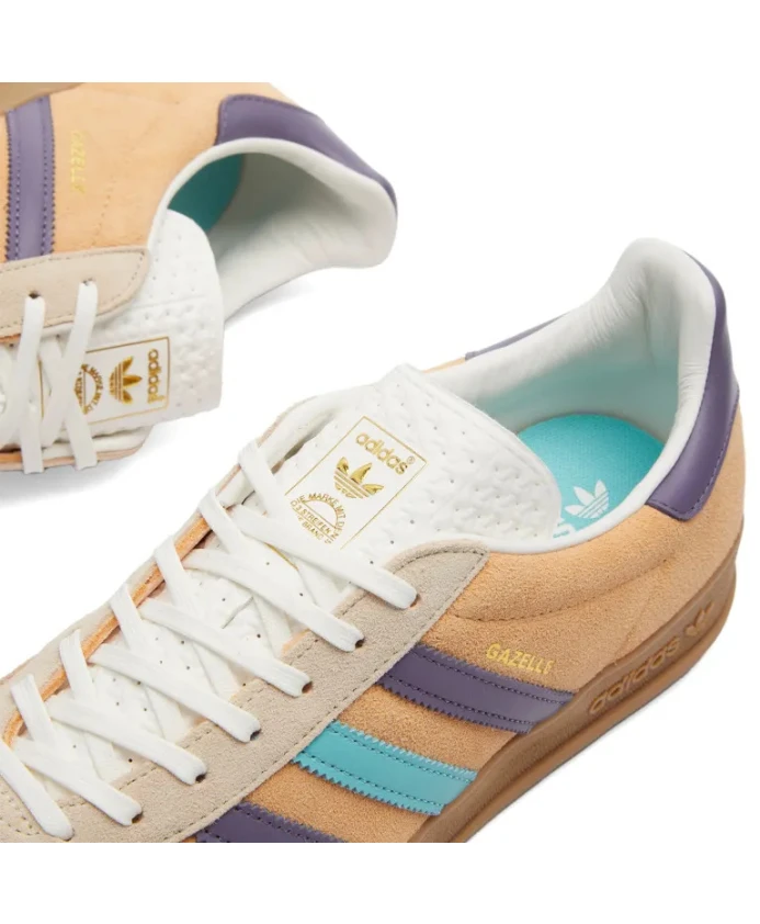 Кроссовки Gazelle для использования в помещении, оранжевые, светящиеся в темноте Adidas Originals, коричневый — фото 3