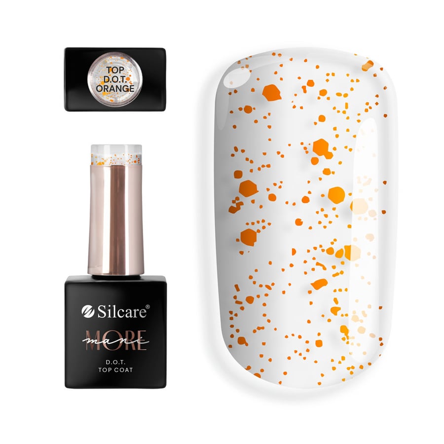 

Silcare, Top Coat maniMORE DOT Orange, 10 г