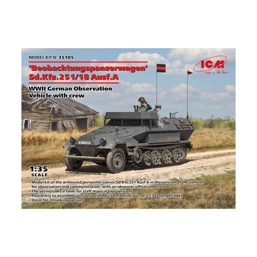 

"Beobachtungspanzerwagen" Sd.Kfz.251/18 Ausf.A, Military Models 1/35 Scale (ICM)