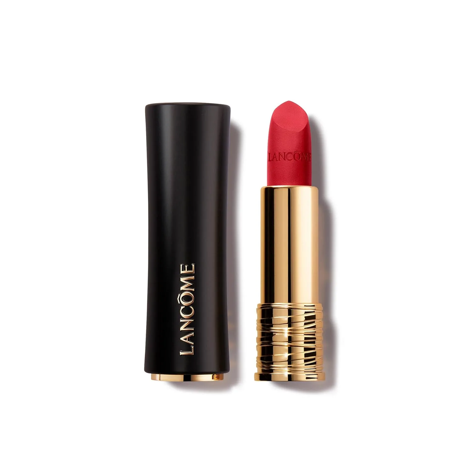 Матовая помада Lancôme L'Absolu Rouge Drama, ультраматовое покрытие, 8-часовое покрытие, керамиды, гиалуроновая кислота, экстракт розы для увлажнения и комфорта, стойкая к размазыванию., 168 Red Is Drama