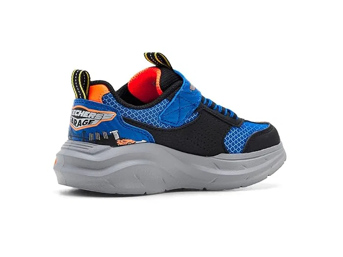 Кроссовки детские с машинками Garage 402150L SKECHERS KIDS, Black/Blue/Orange — фото 4