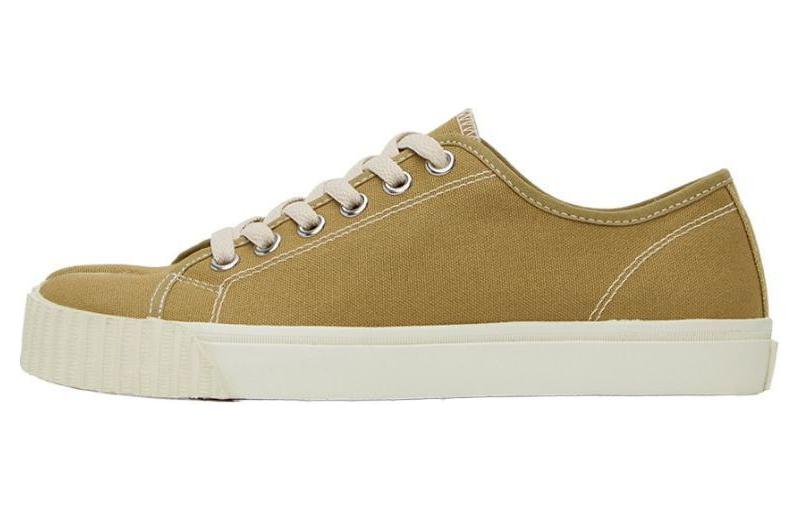 Maison Margiela Женские низкие скейтбордные кроссовки Tabi, желто-зеленые