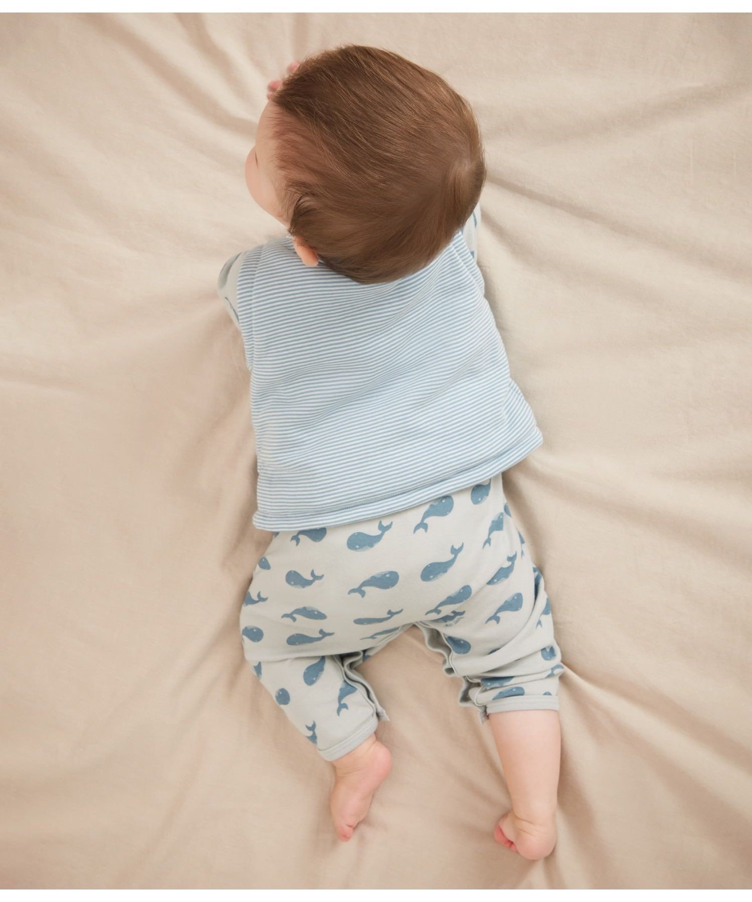 Двусторонний жилет Petit Bateau, Gray/Light Blue — фото 2
