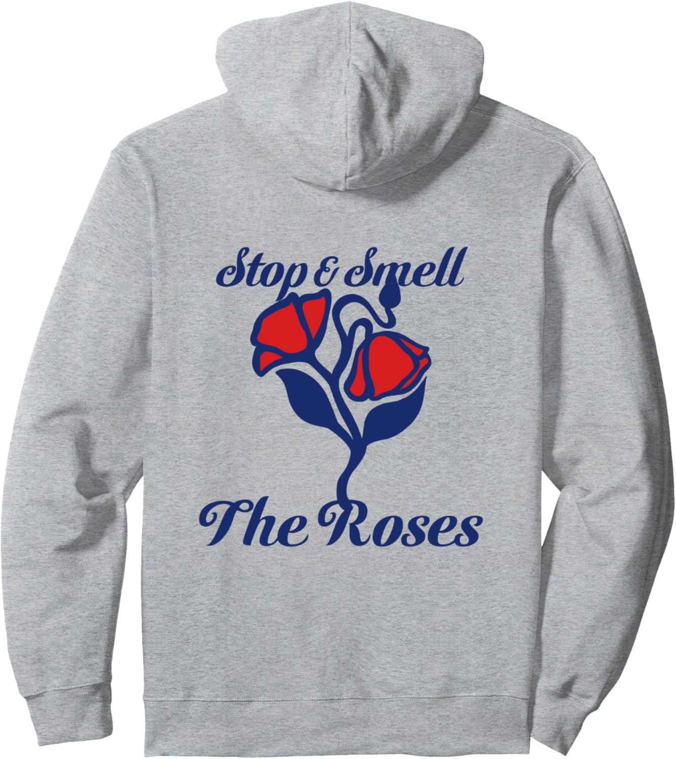 

Худи Stop and Smell the Roses Retro Red Rose Artour Garden Bubb, серый