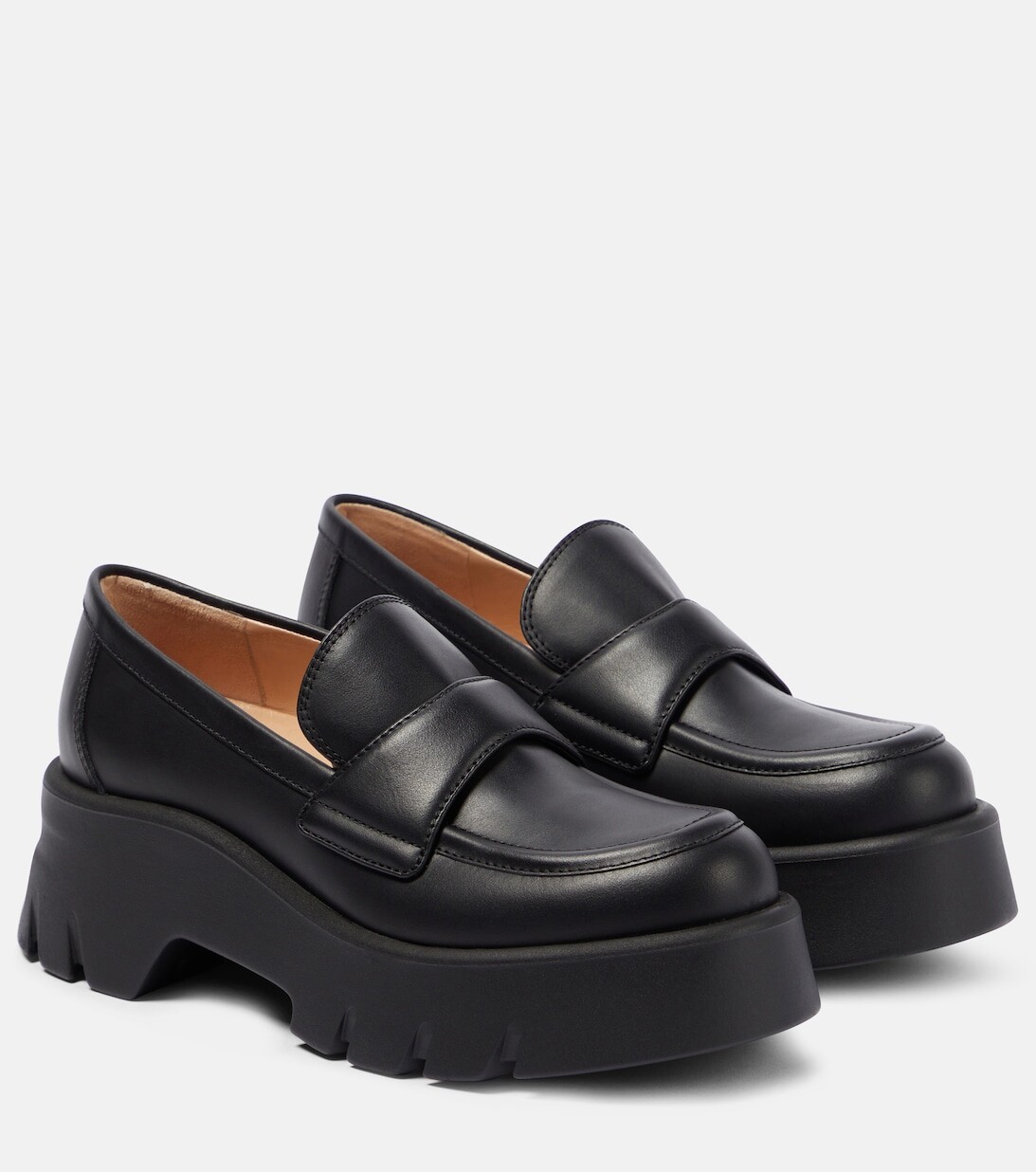 Пенни-лоферы Farren на платформе Gianvito Rossi, черный