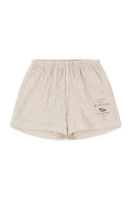 Шорты детские хлопковые ELLIOT SHORTS Konges Sløjd, бежевый