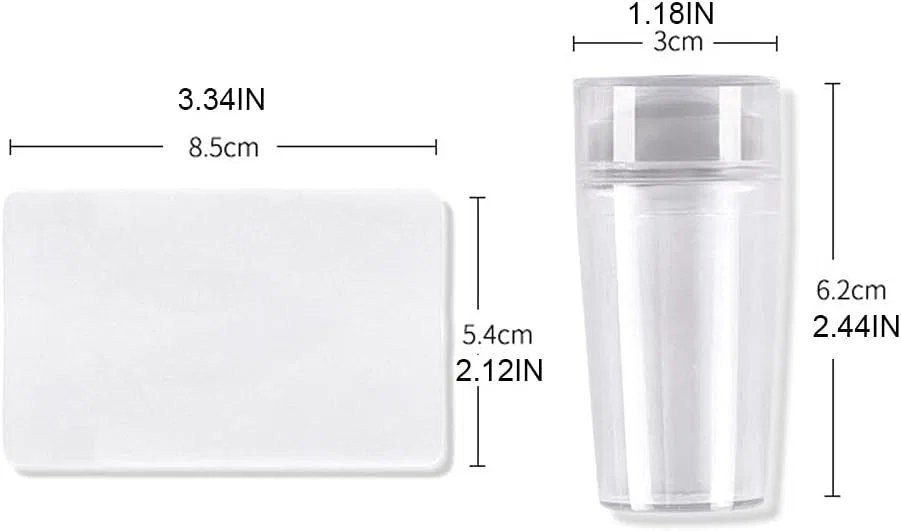 Набор для стемпинга с прозрачным штампом и скребком Diioomieeu — фото 4