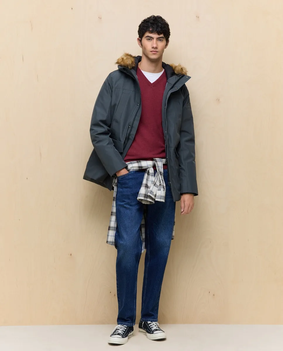 

Стеганая пуховая куртка с водонепроницаемым покрытием и капюшоном для мужчин Easy Wear, хаки