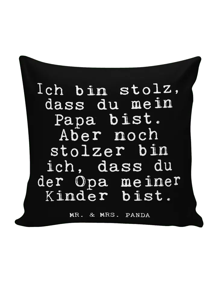 

Подушка Mr & Mrs Panda 40x40 Ich bin stolz dass, черный