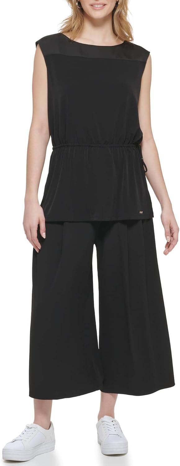 

Женский трикотаж Calvin Klein с завязками на резинке, без рукавов, Black