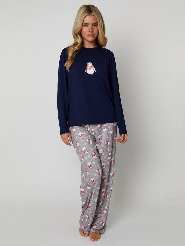 

Пижамный комплект Penguin Long Loungeable, Grey/Multi