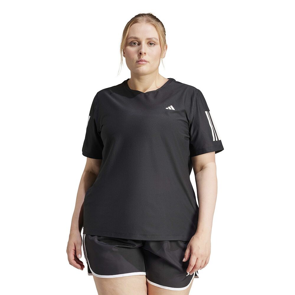 

Футболка adidas Own The Run для бега больших размеров Adidas, черный