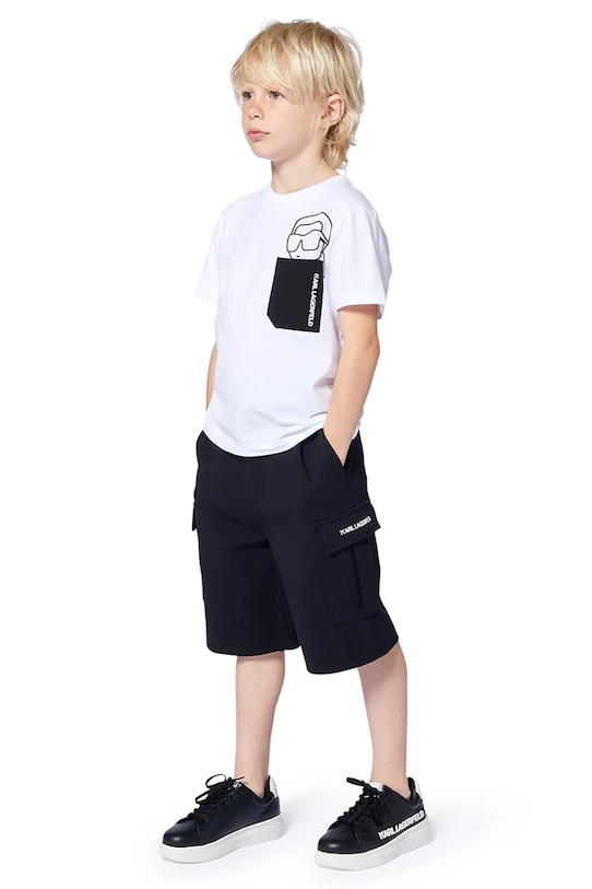 

Детская хлопковая футболка Karl Lagerfeld, белый